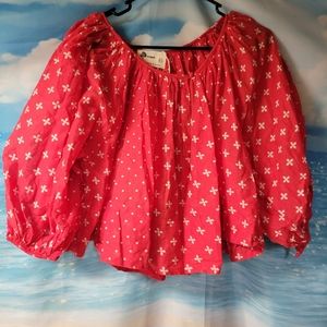 Anthropologie Kopal Luma boho‎ blouse size XS Red